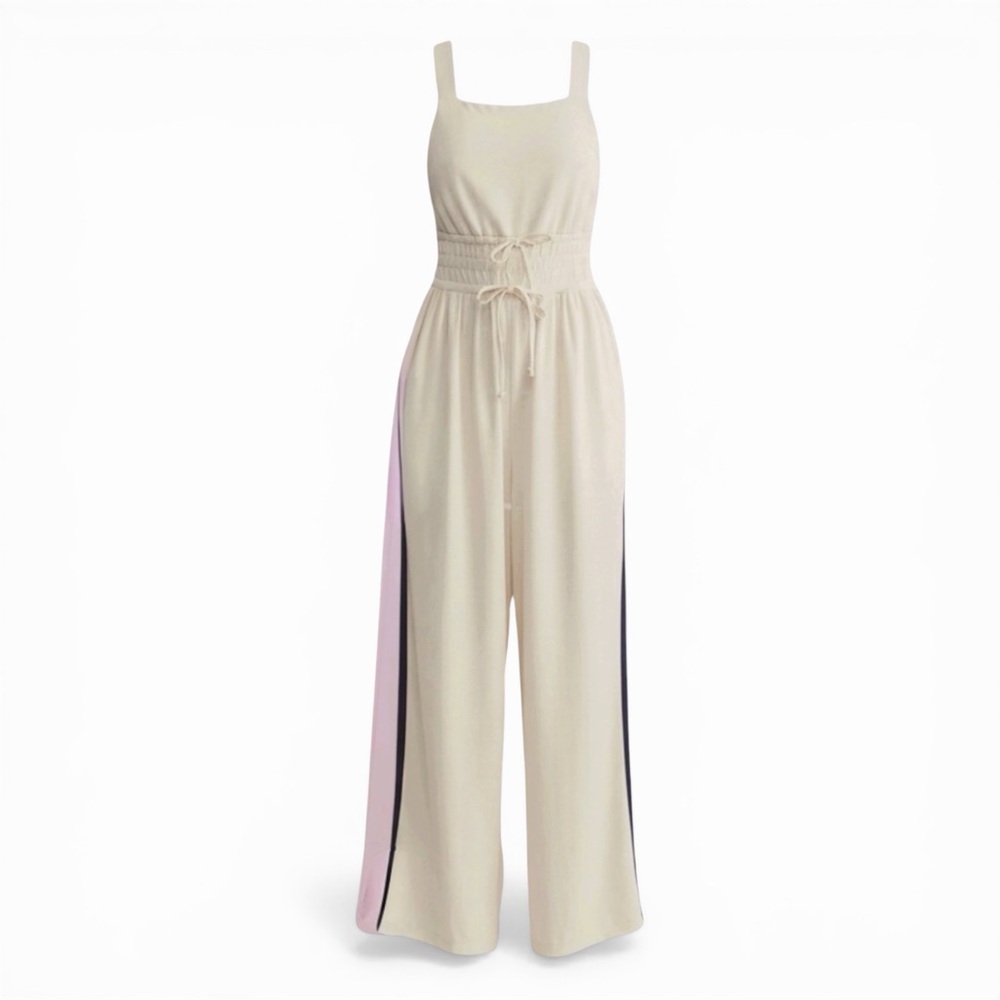 Daily Practice for Anthropologie Relaxed Wide Leg Colorblock Jumpsuit - Large